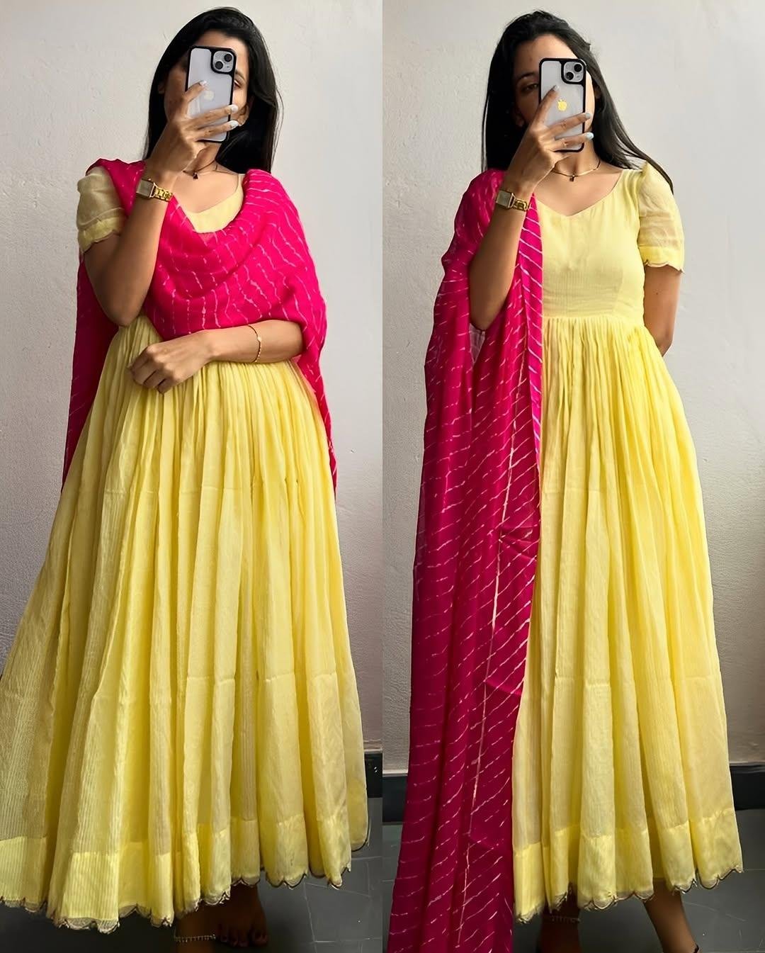 Launching New Gown With Dupatta Collection