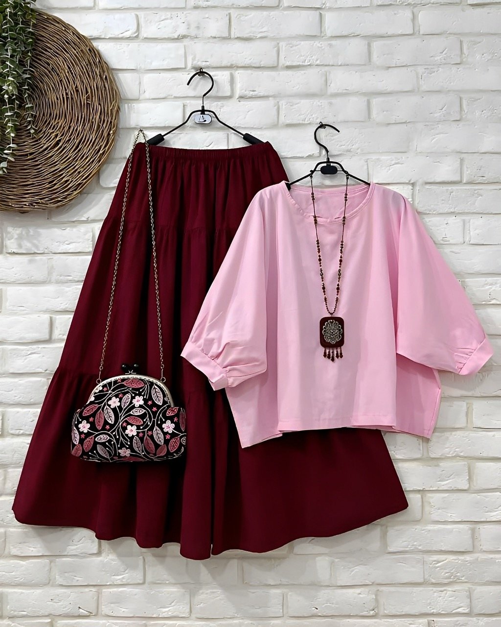 Flaired Casual Top with Skirt set - Comfortable with Lining