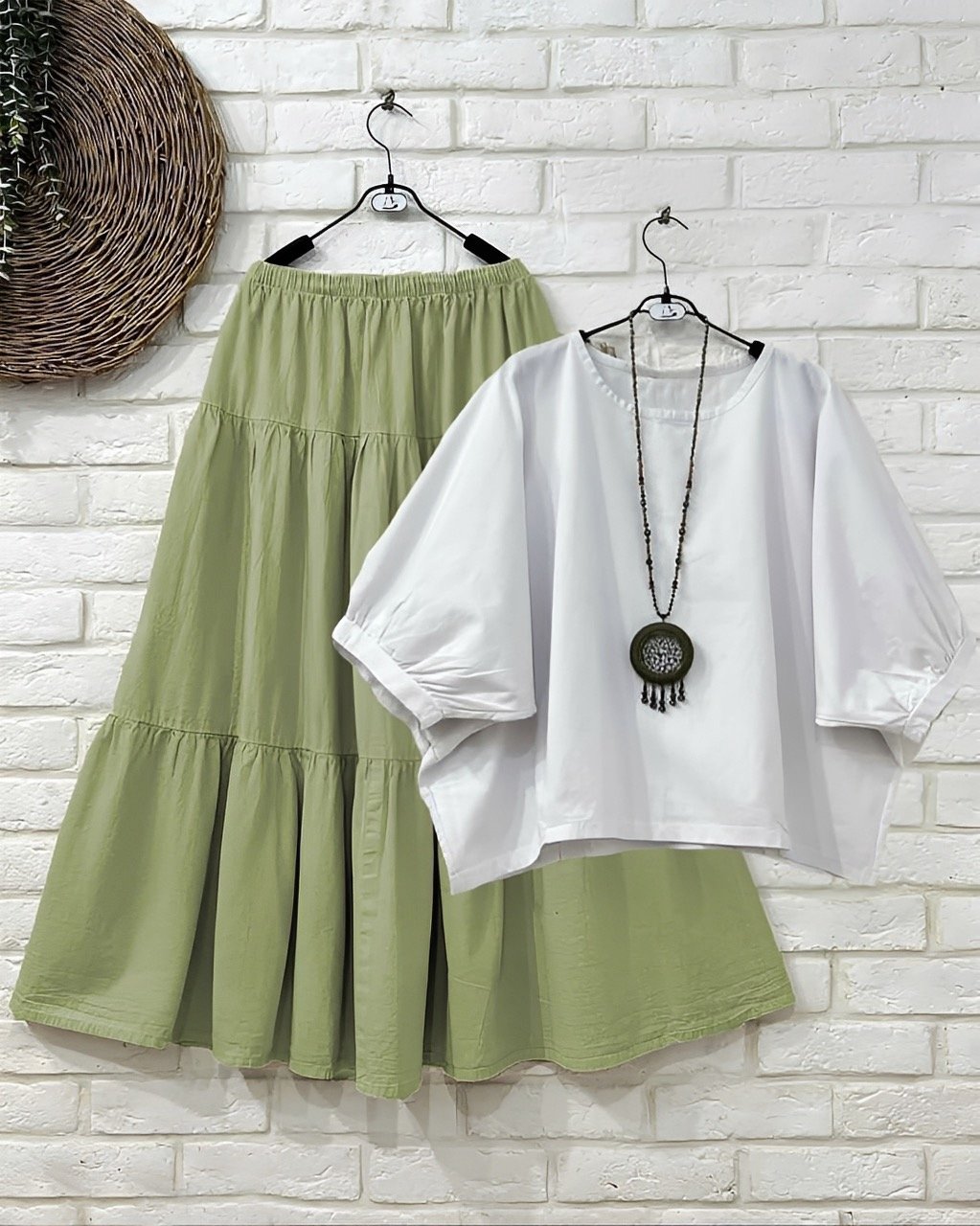 Flaired Casual Top with Skirt set - Comfortable with Lining