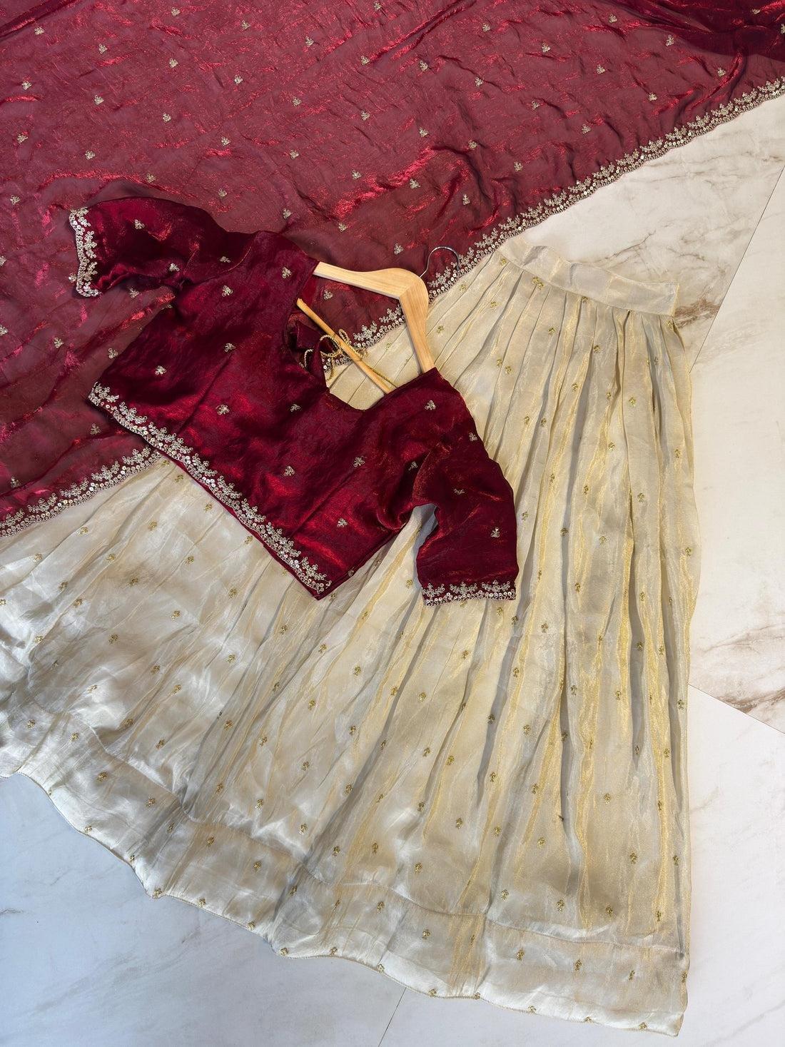 Attractive Tissue silk Lehenga choli - Pretty pairs