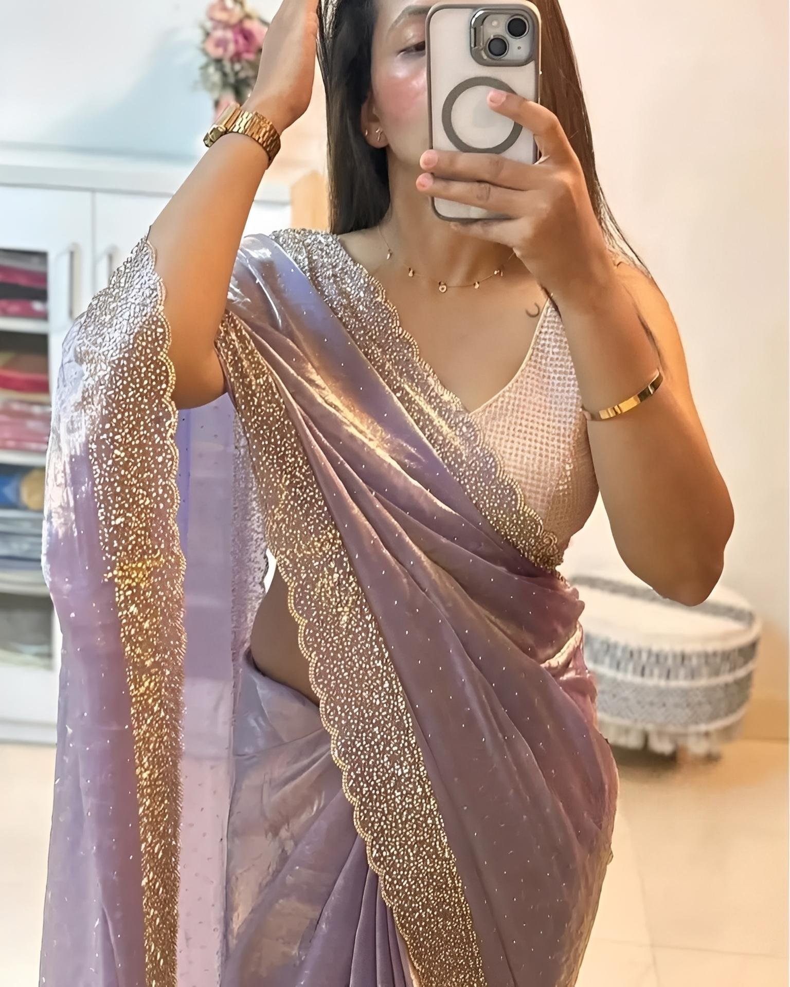 Stone Sparkle Saree - Premium Partywear Saree Looks