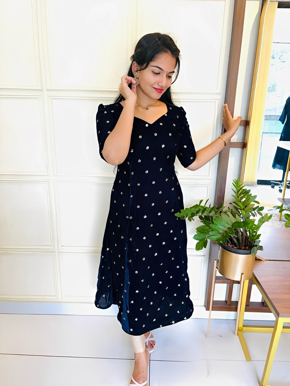 Velvet Top - Velvet Designer Kurti