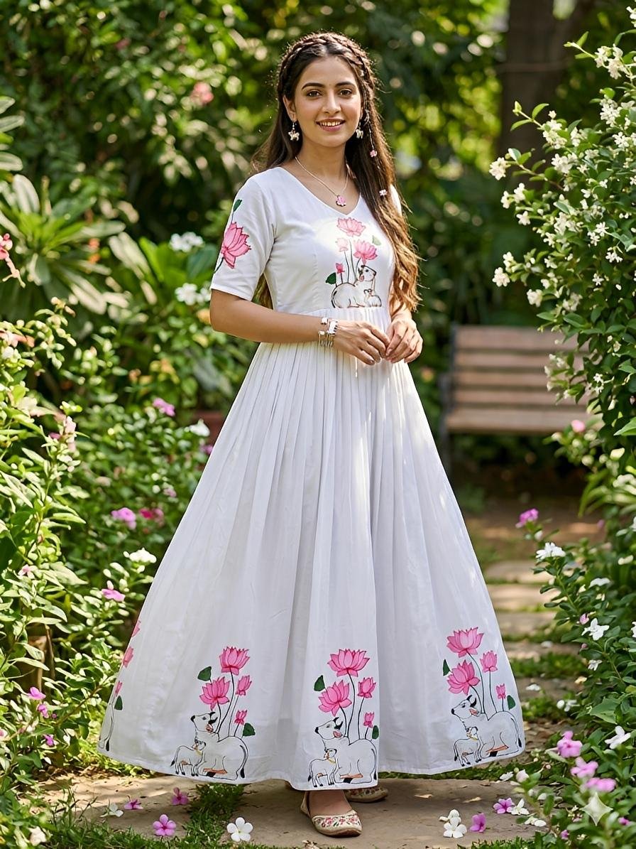Western Ethnic Maxi -- Beads work designer gown