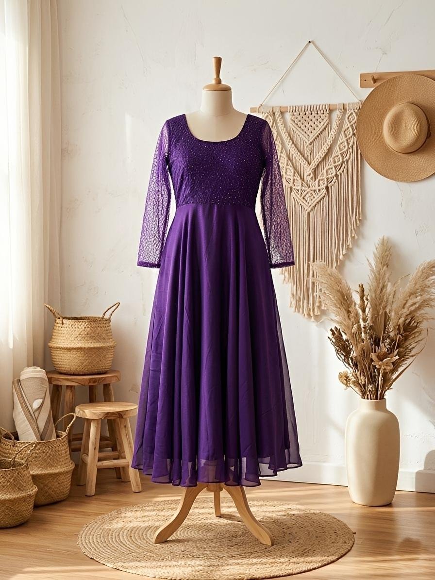 Minmini - Sparkling Georgette Gown