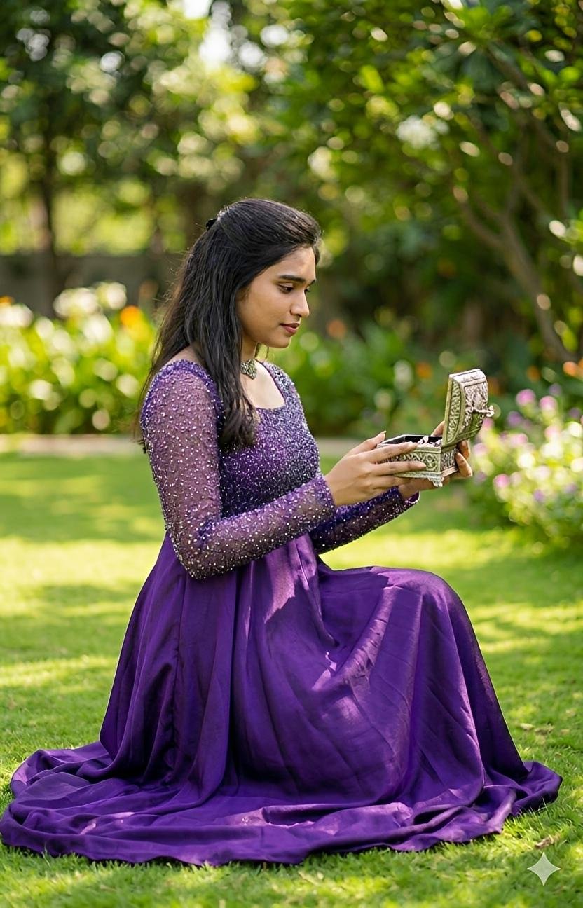 Minmini - Sparkling Georgette Gown