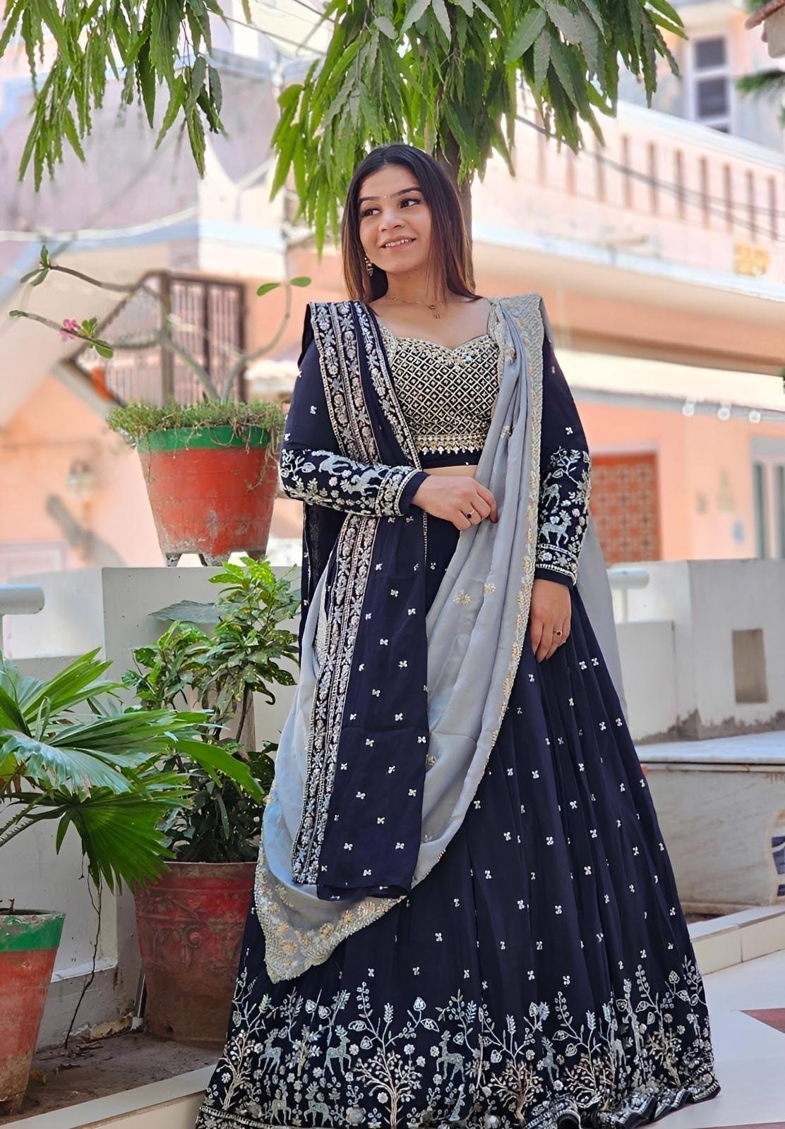 Heavy Flaired Lehenga With Two Dupatta