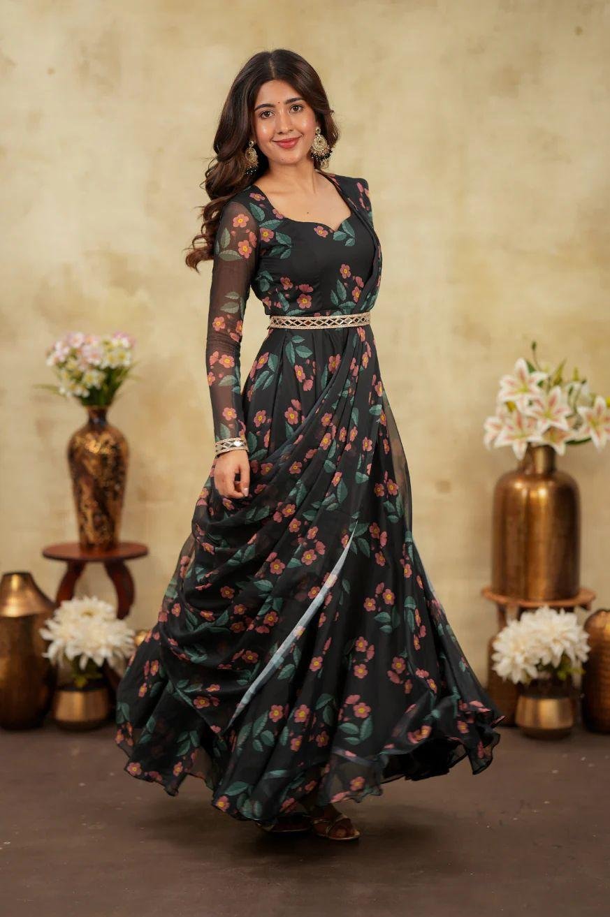 Indowestern Pre-draped Anarkali
