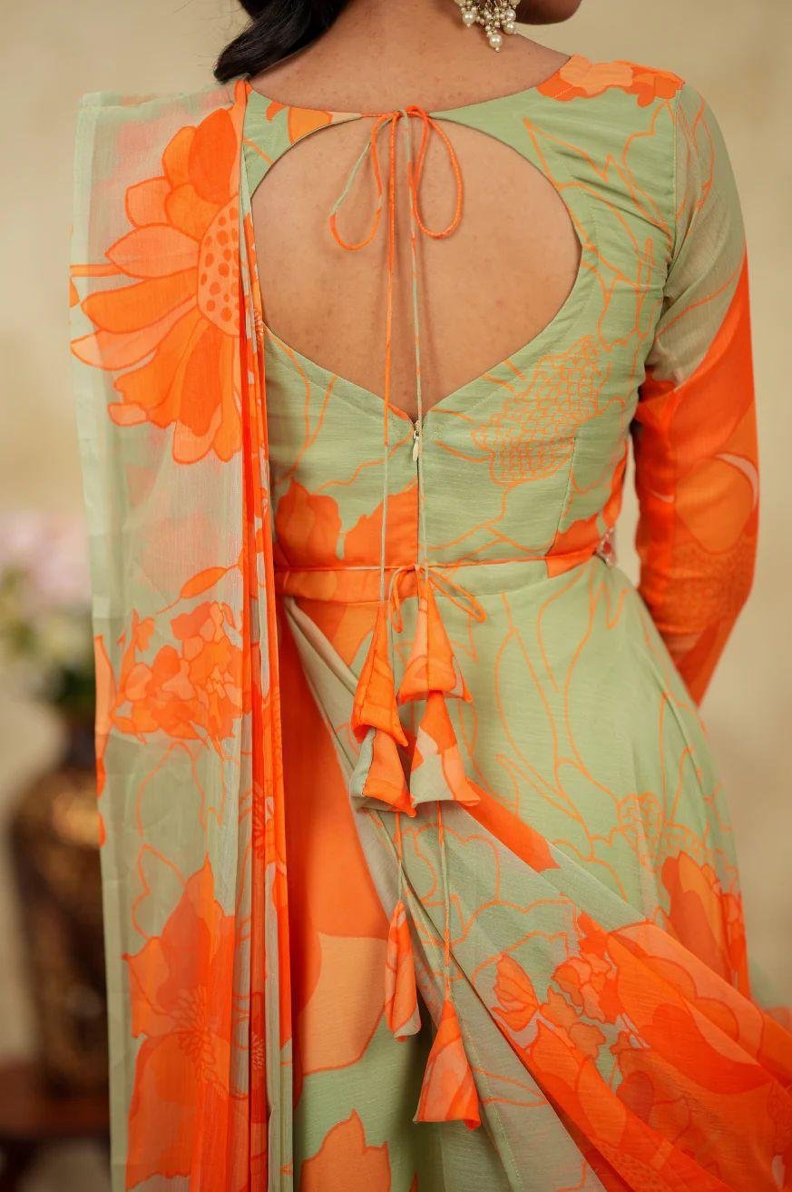 Indowestern Pre-draped Anarkali