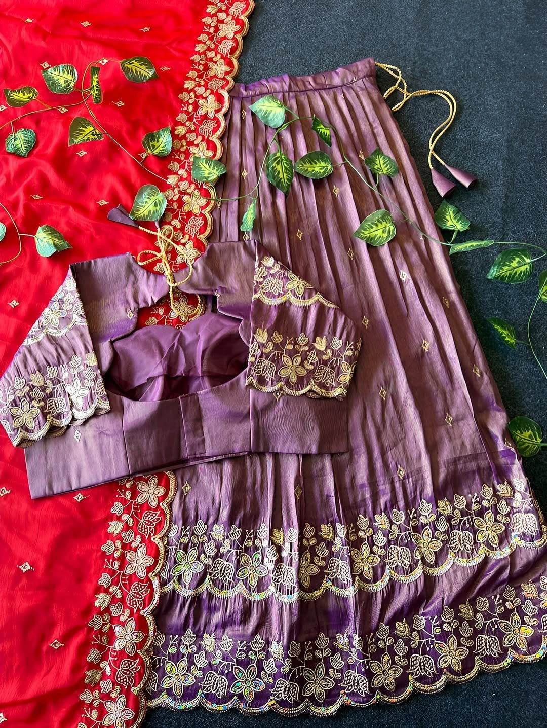 Graceful Blooming embroidered fully Stiched Lehenga Collection