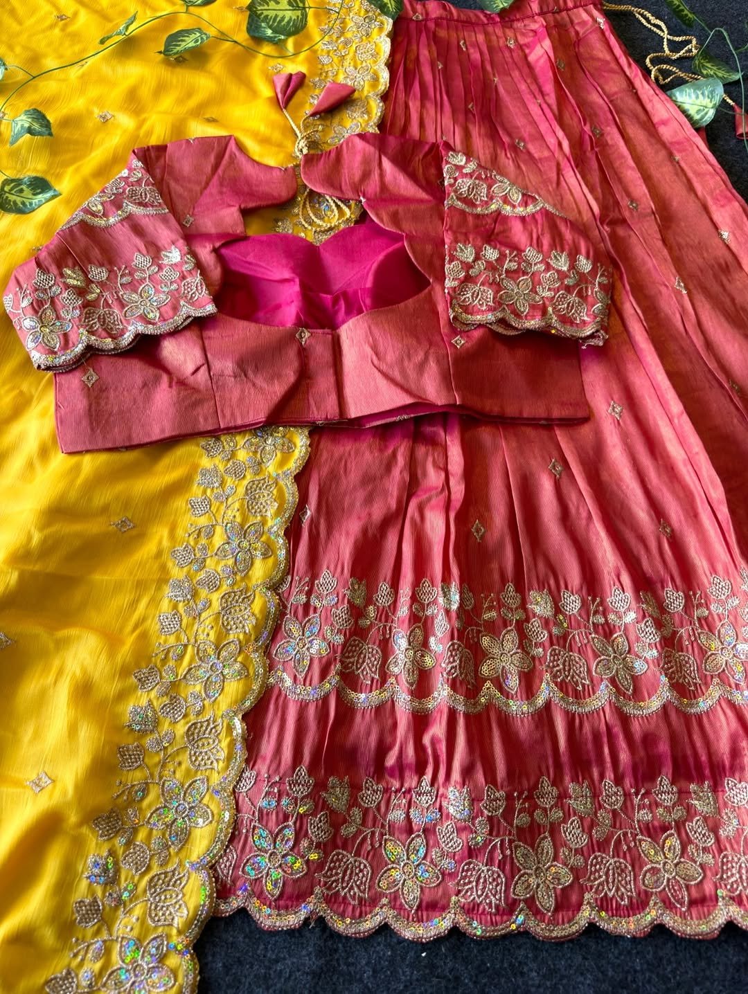 Graceful Blooming embroidered fully Stiched Lehenga Collection