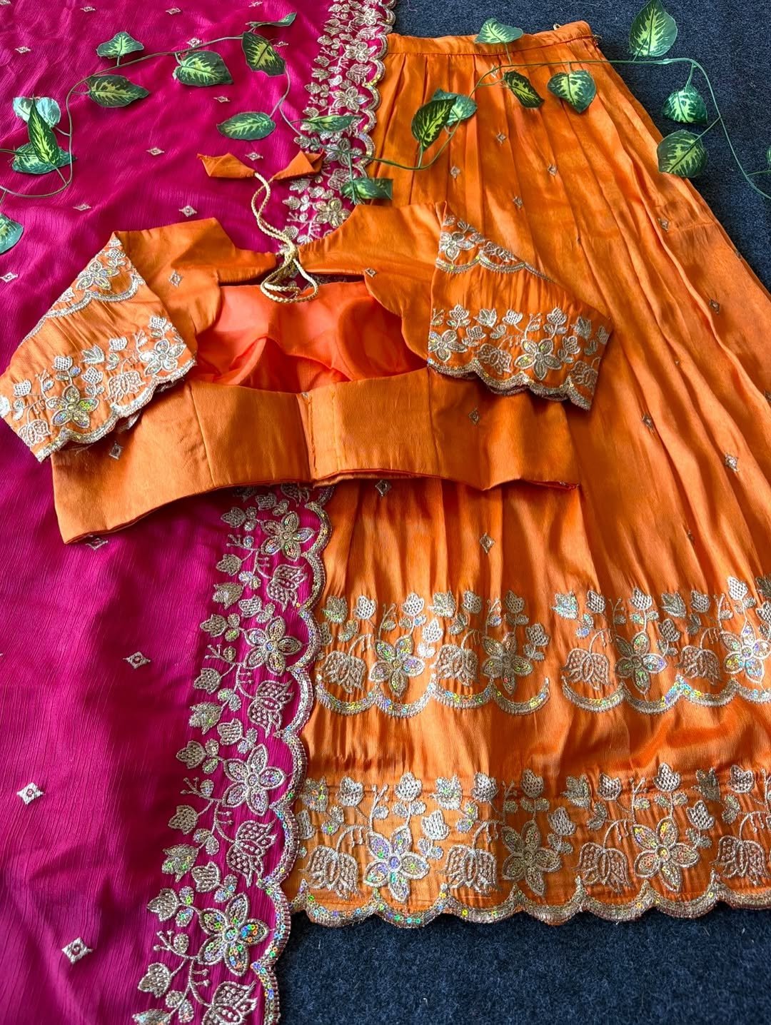 Graceful Blooming embroidered fully Stiched Lehenga Collection