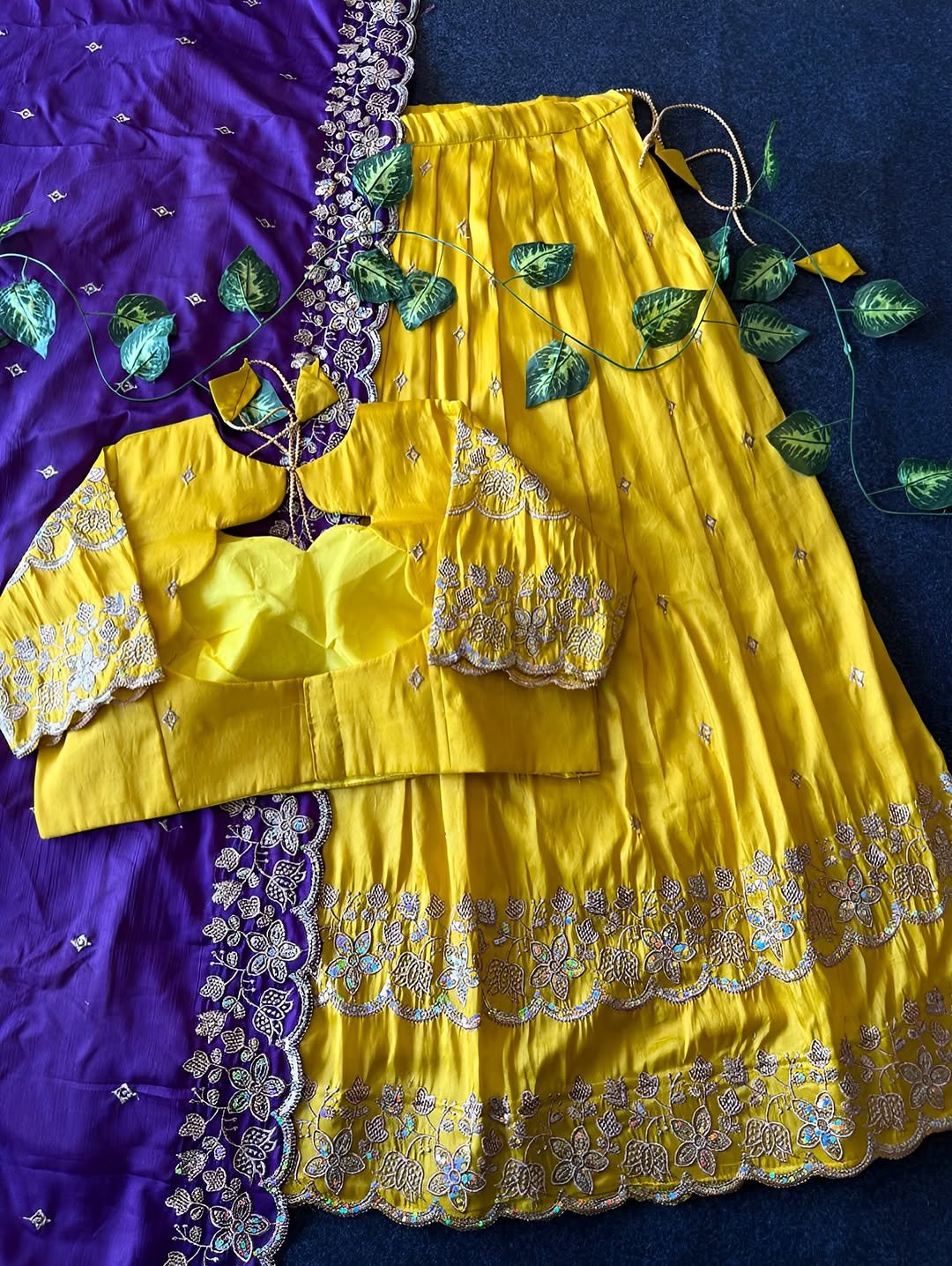 Graceful Blooming embroidered fully Stiched Lehenga Collection