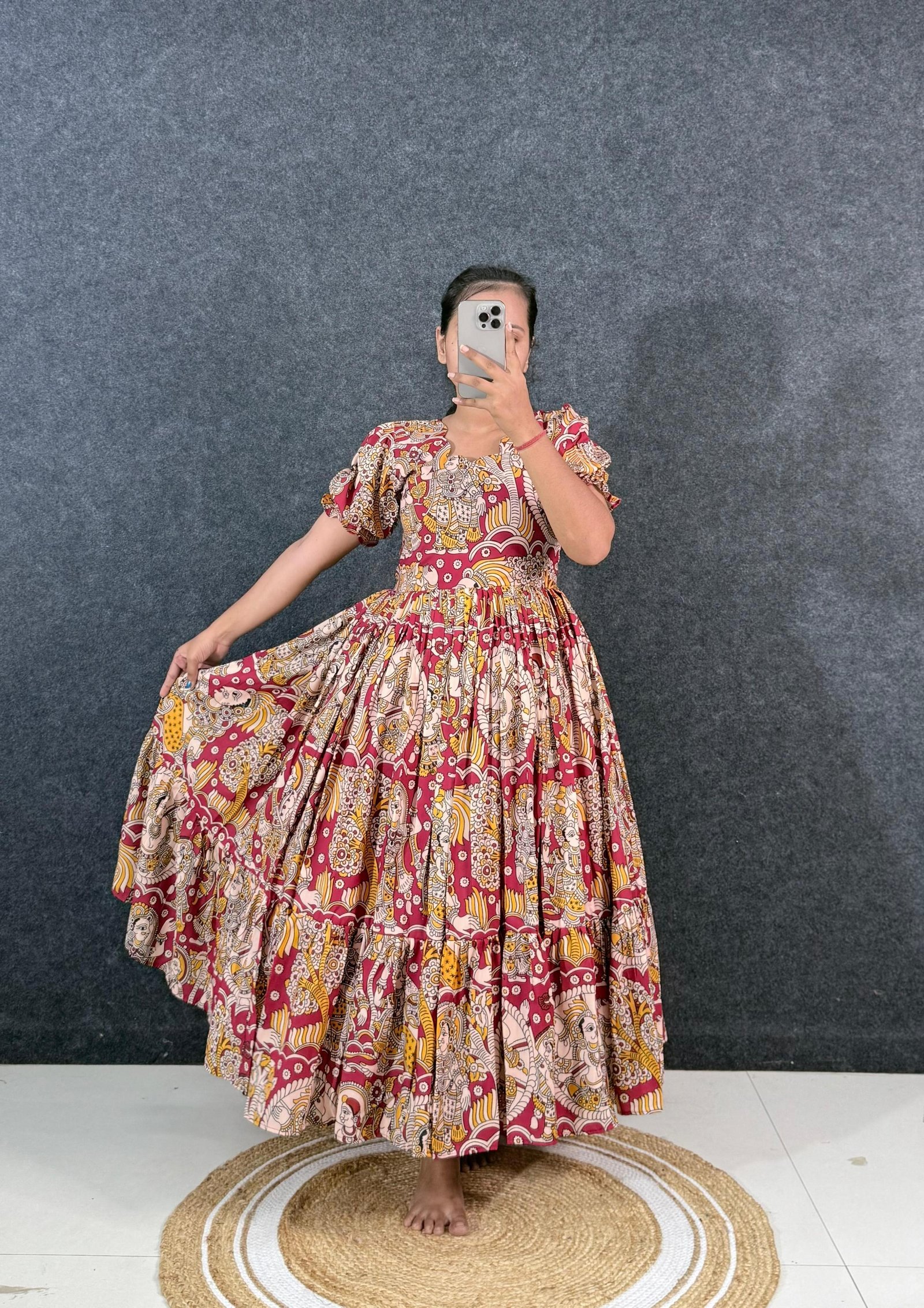Women Printed Fit & Flare Maxi Dress