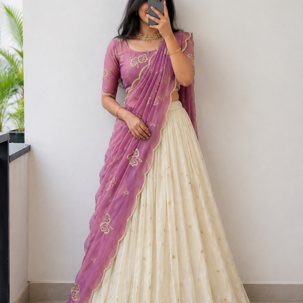 Trending Halfsarees for Onam