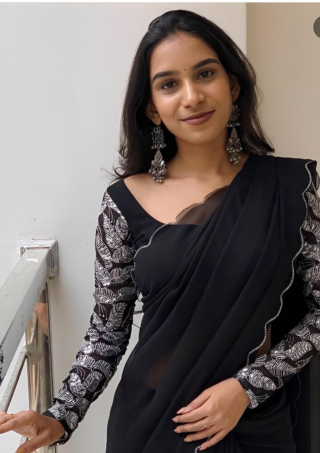Offer Alert - Georgette Saree with Blouse piece