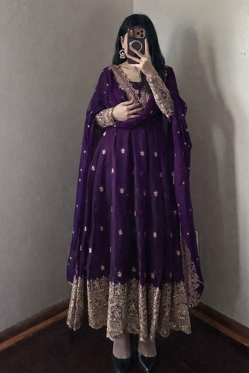 RAAHA -  New Designer Party Gown Pant & Dupatta Set