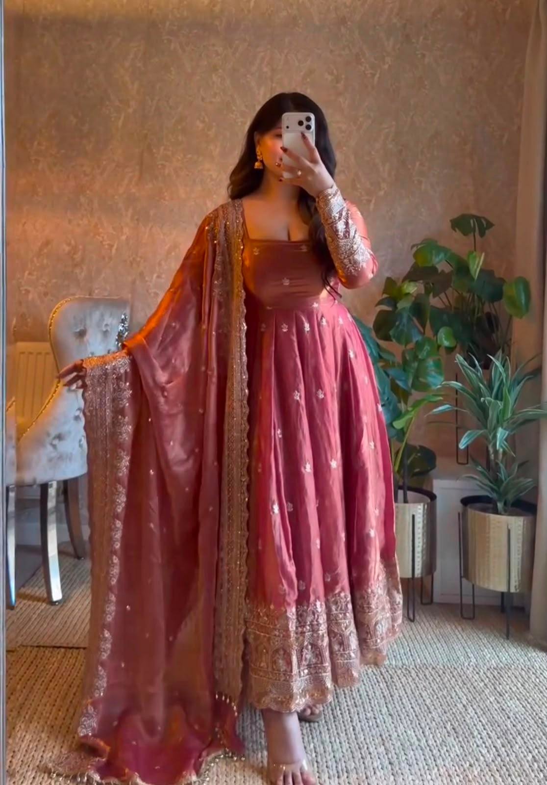 RAAHA -  New Designer Party Gown Pant & Dupatta Set