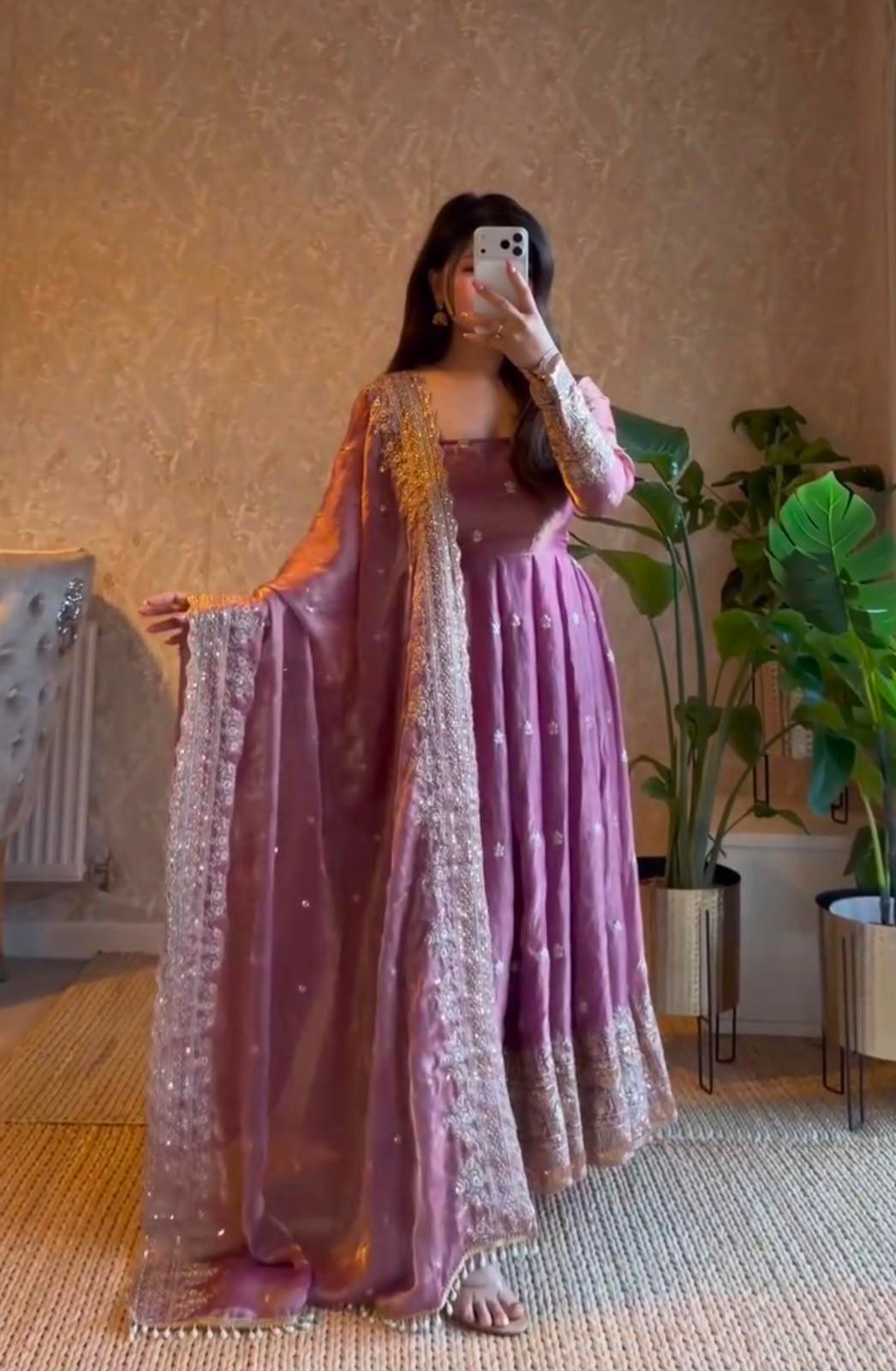 RAAHA -  New Designer Party Gown Pant & Dupatta Set
