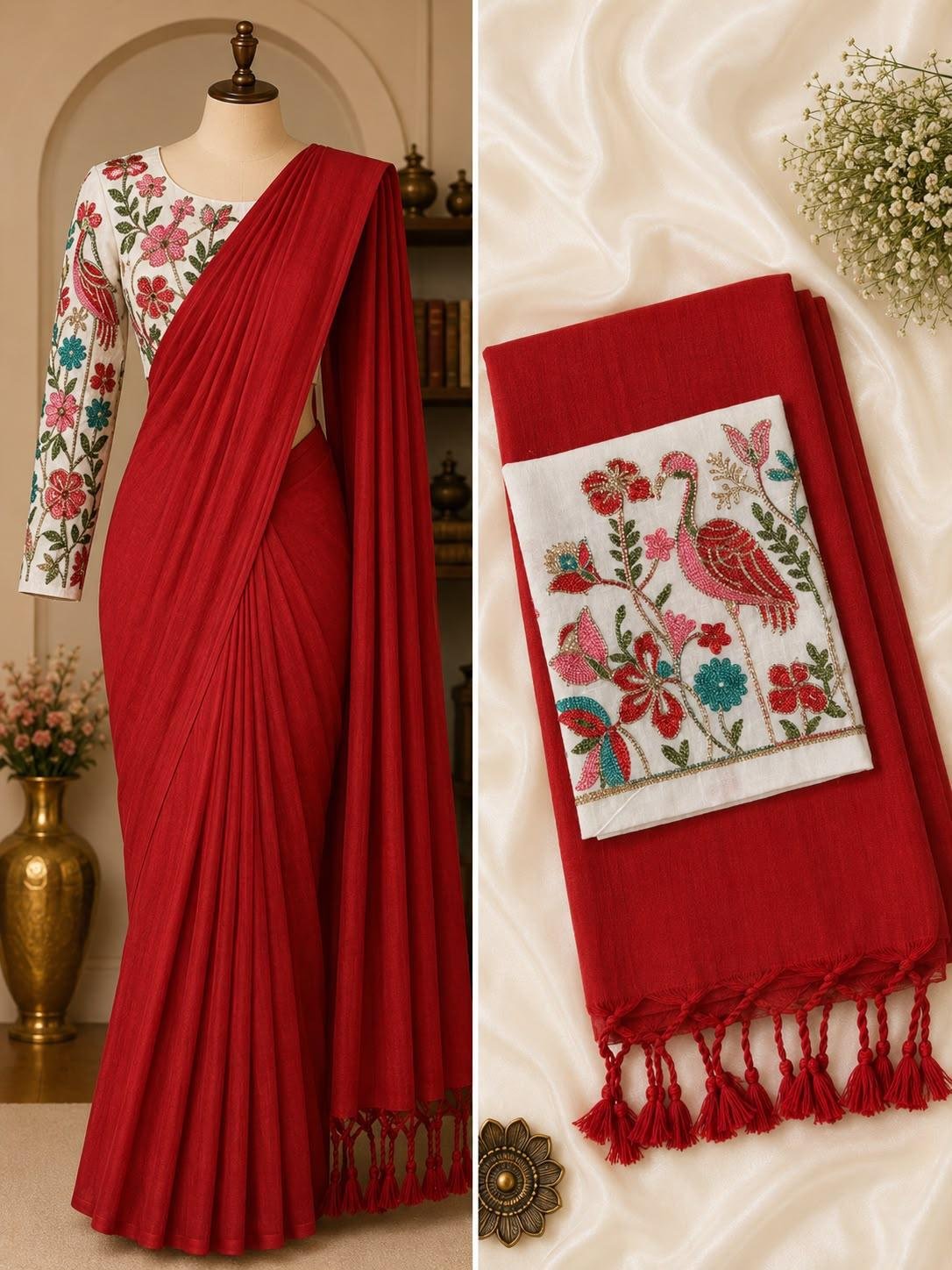 Premium Handloom Khadi Cotton Saree Collection