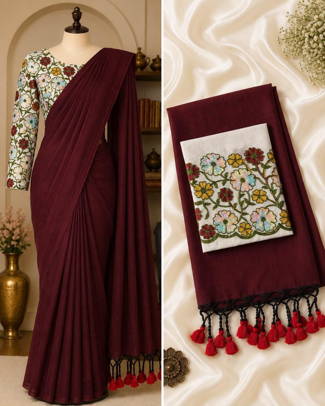 Premium Handloom Khadi Cotton Saree Collection
