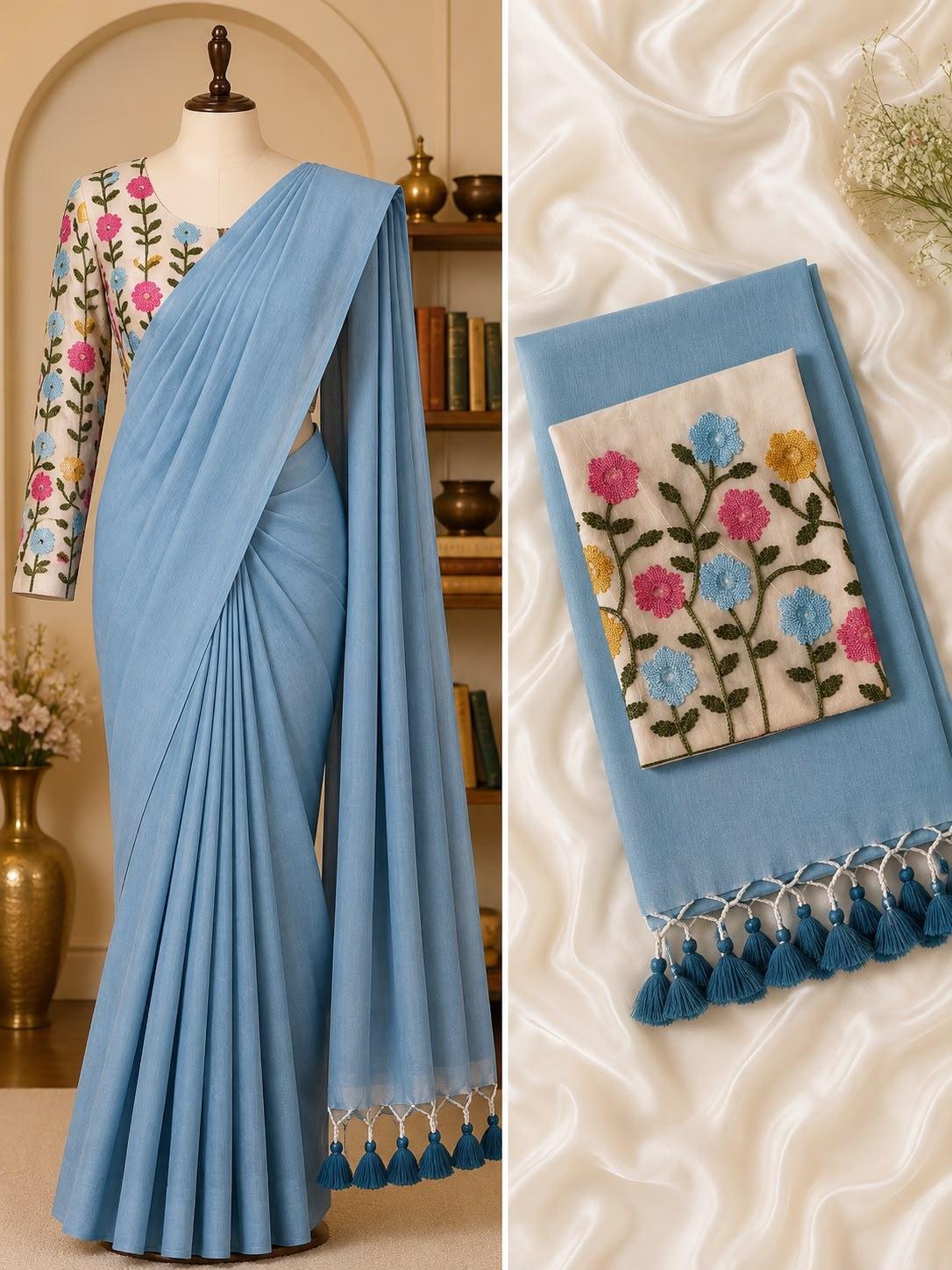 Premium Handloom Khadi Cotton Saree Collection