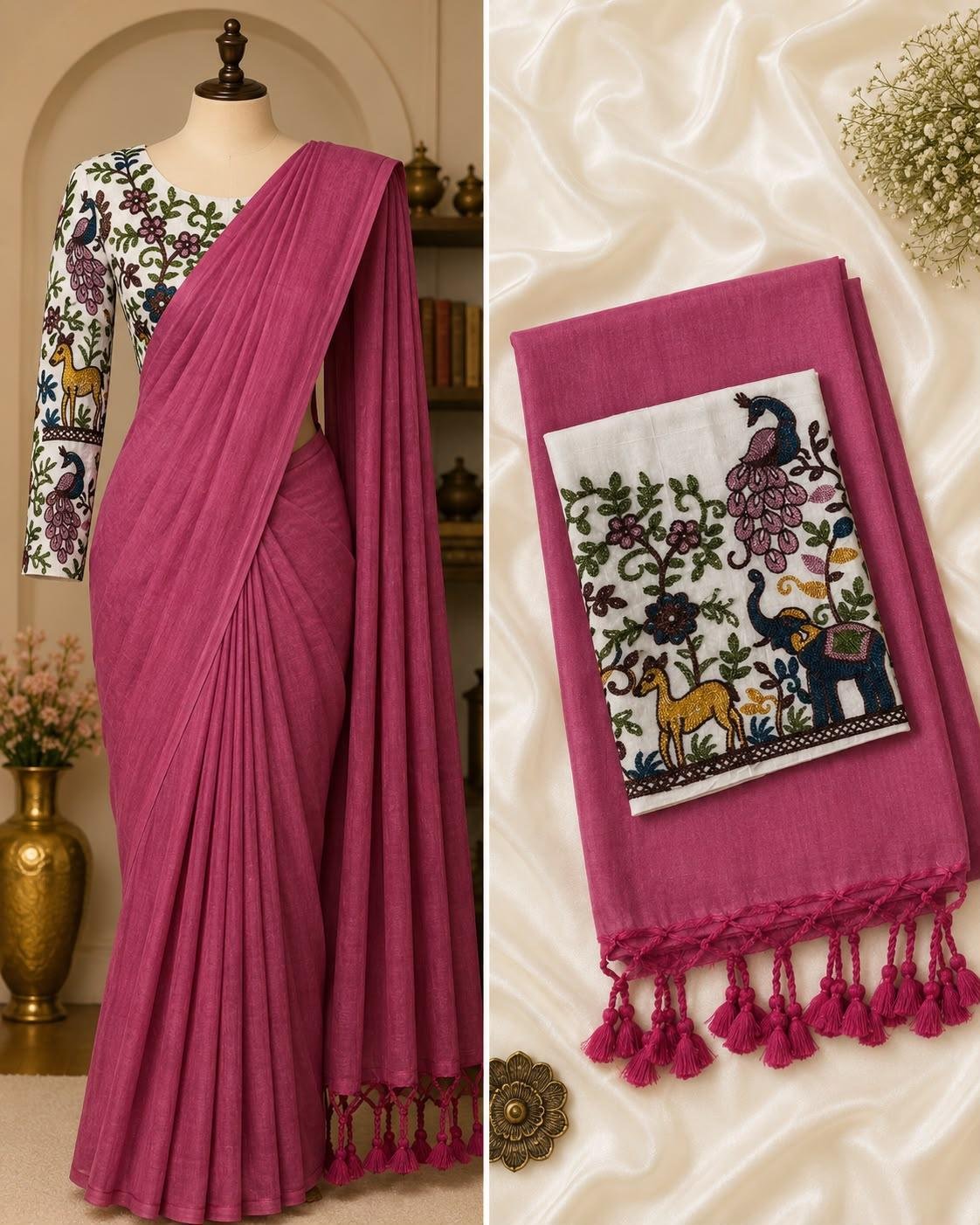 Premium Handloom Khadi Cotton Saree Collection