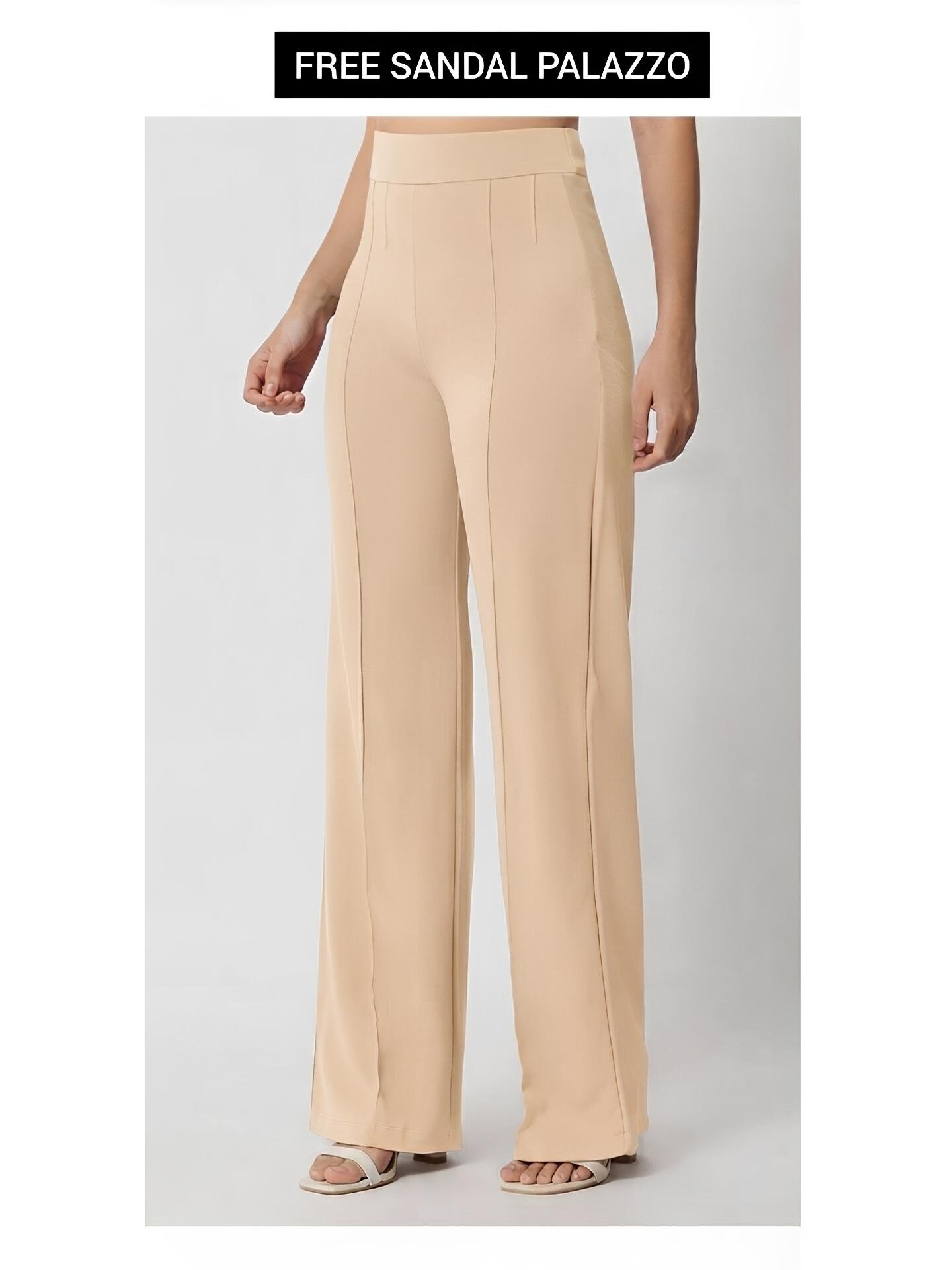 Office wear Top with Bottom set + Free sandal palazzo