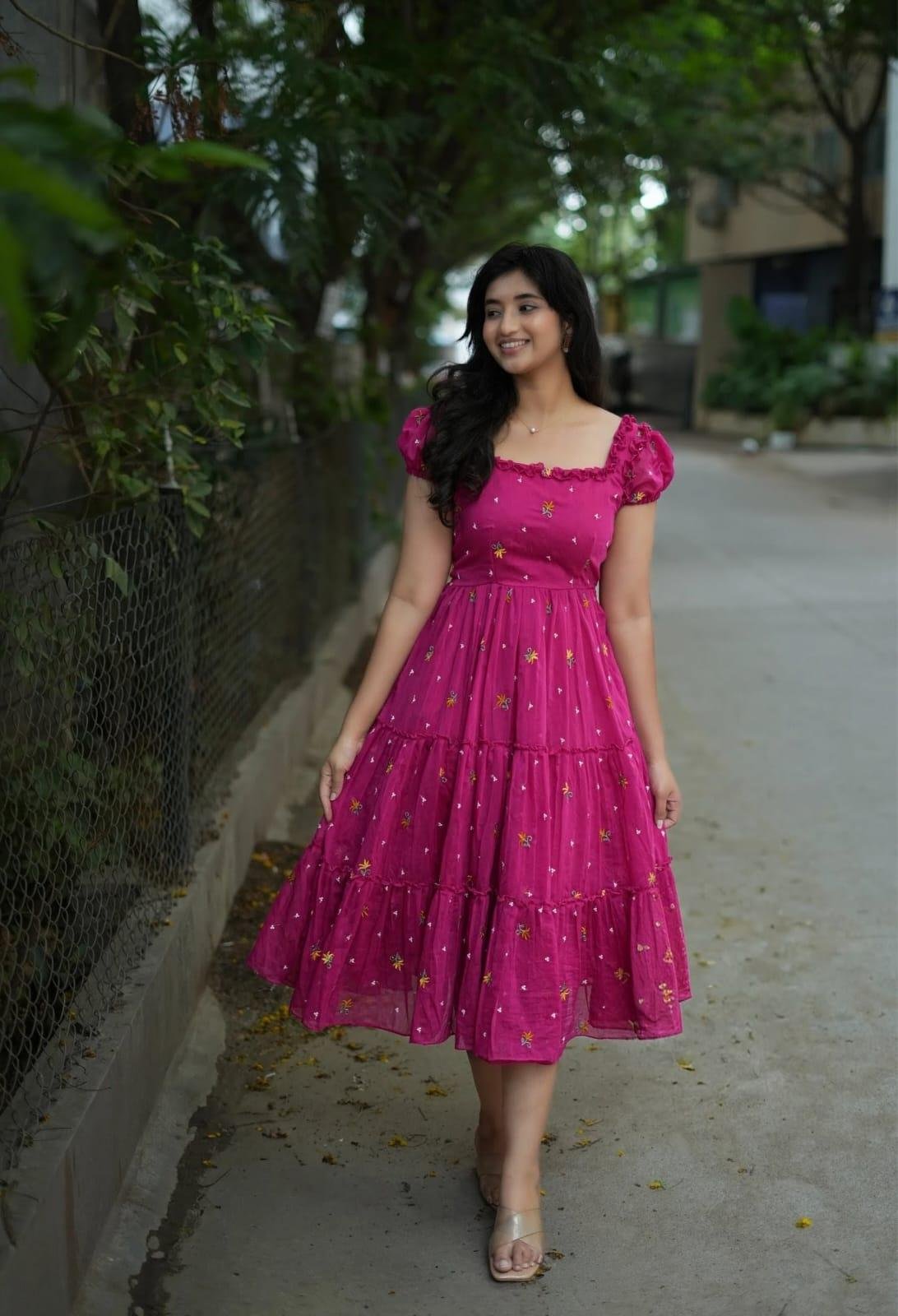 Pink Cotton Maxi