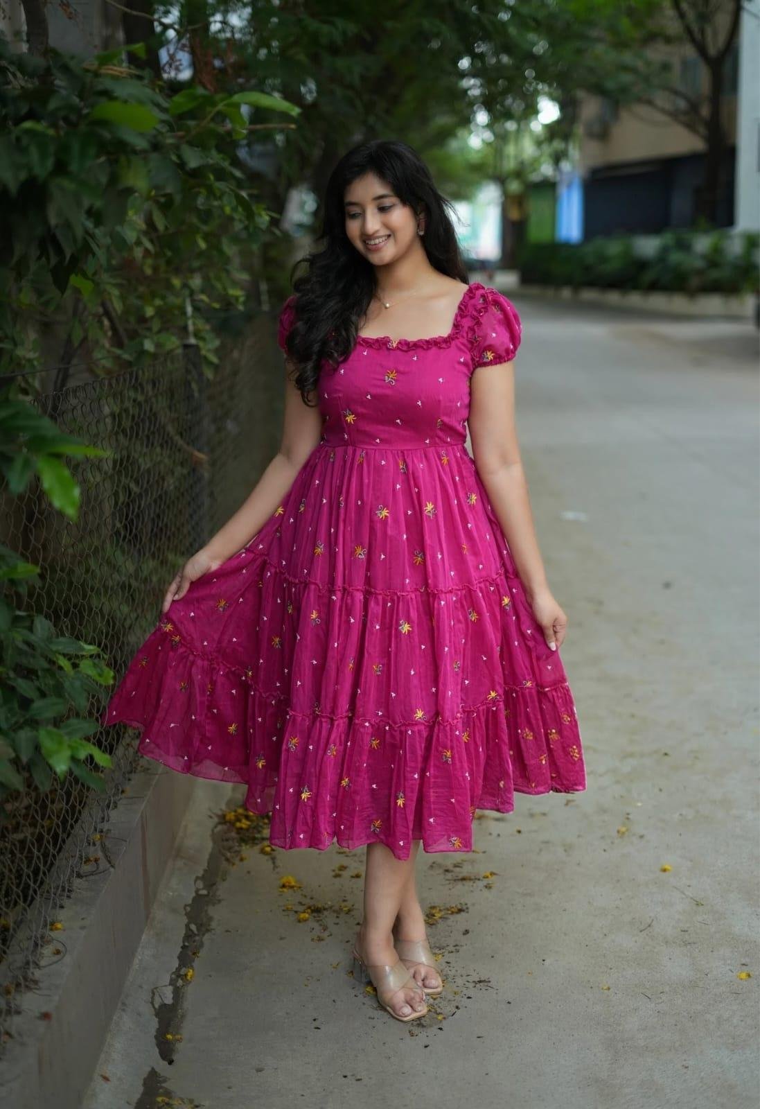 Pink Cotton Maxi