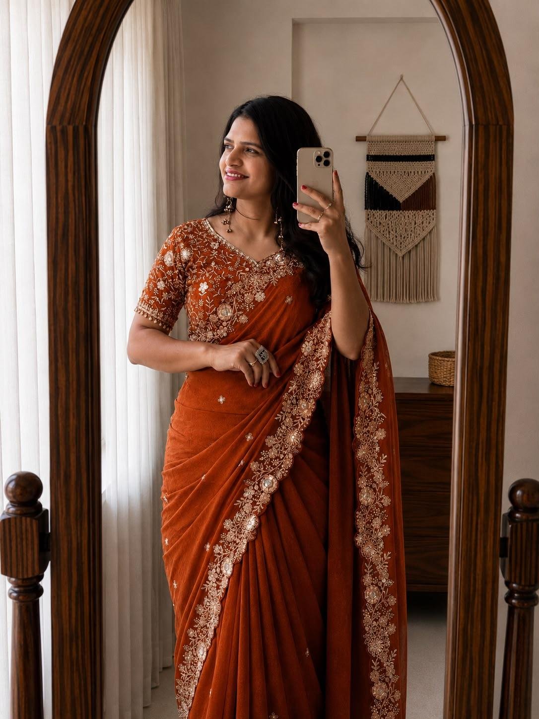 Designer Embroidered Saree