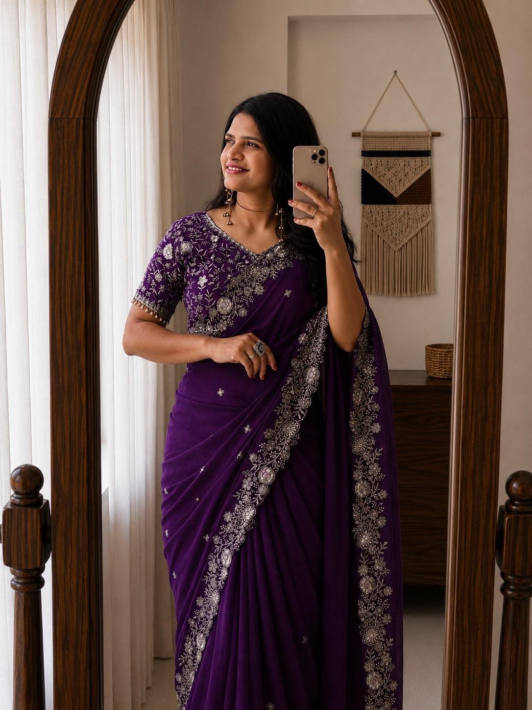 Designer Embroidered Saree