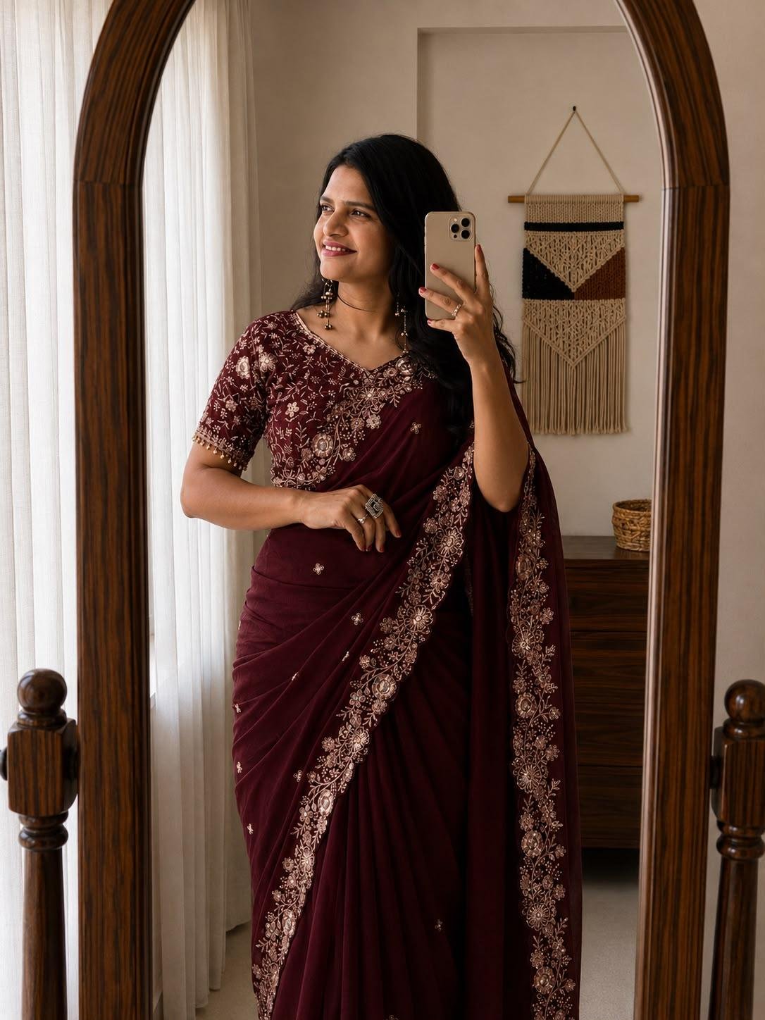 Designer Embroidered Saree