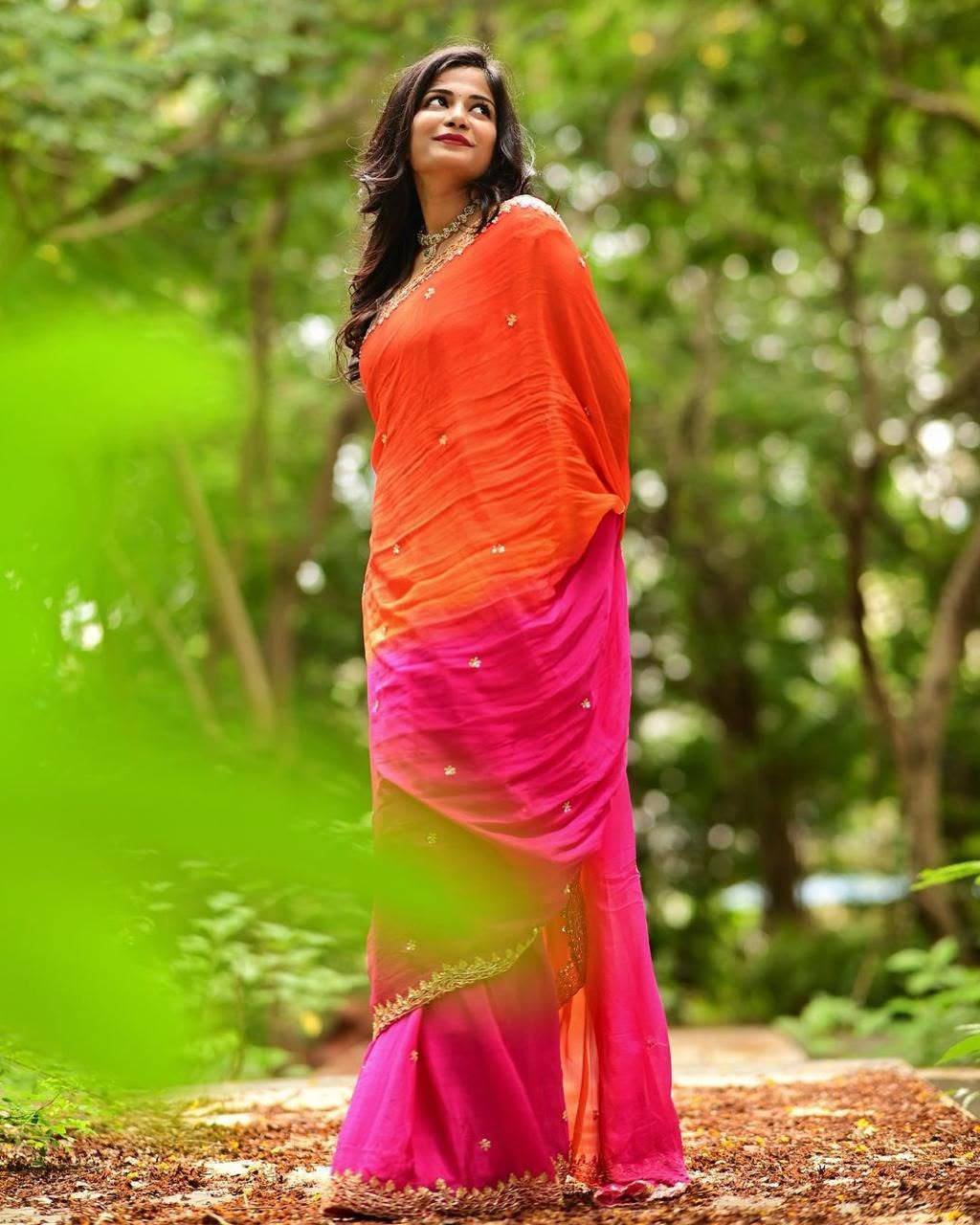 One Day Offer Sale - Dual tone saree💥