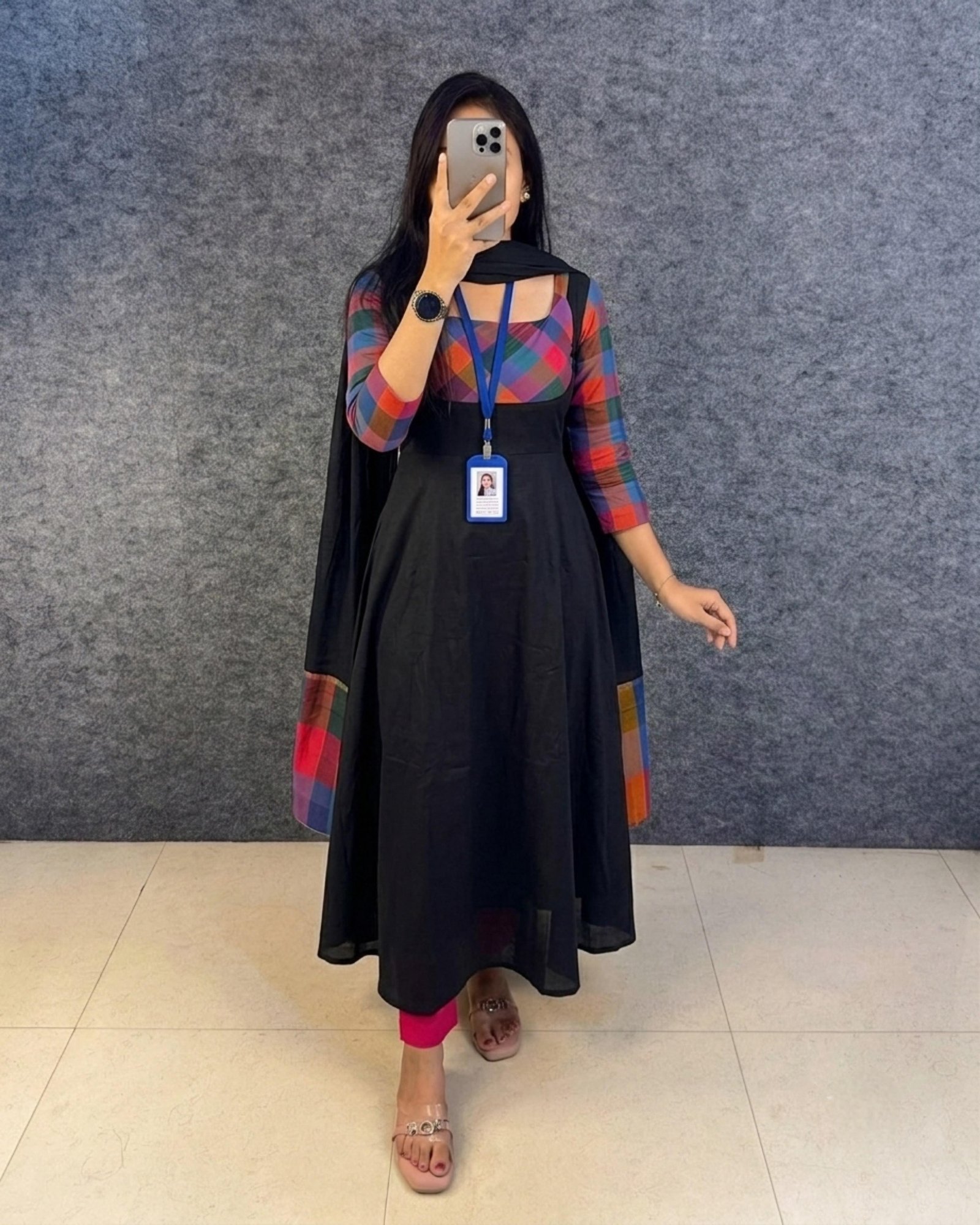 Exclusive Onam Special | Madras Kattam Anarkali Set ✨