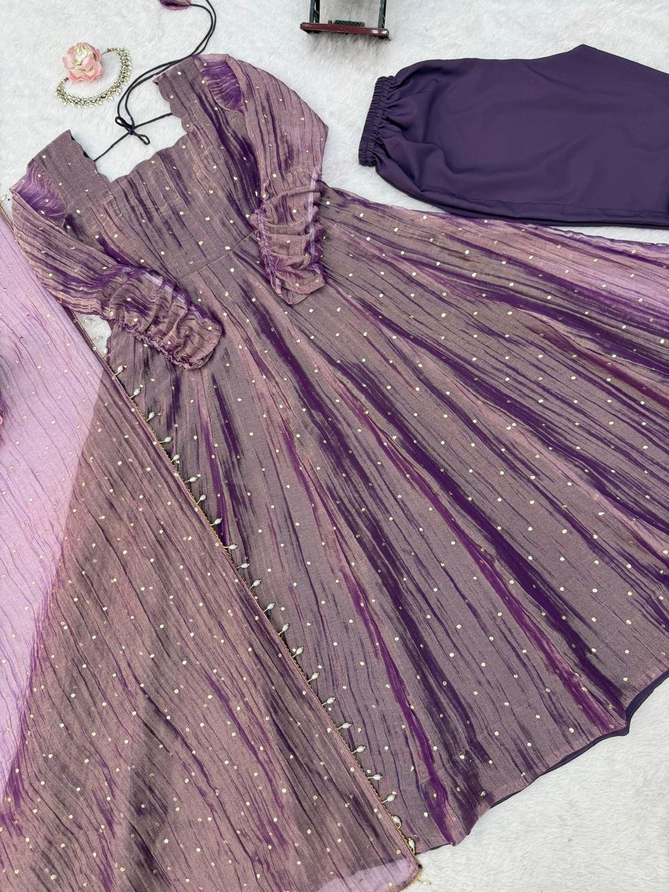 Purple Dream 💜Anarkali Bottom with Dupatta