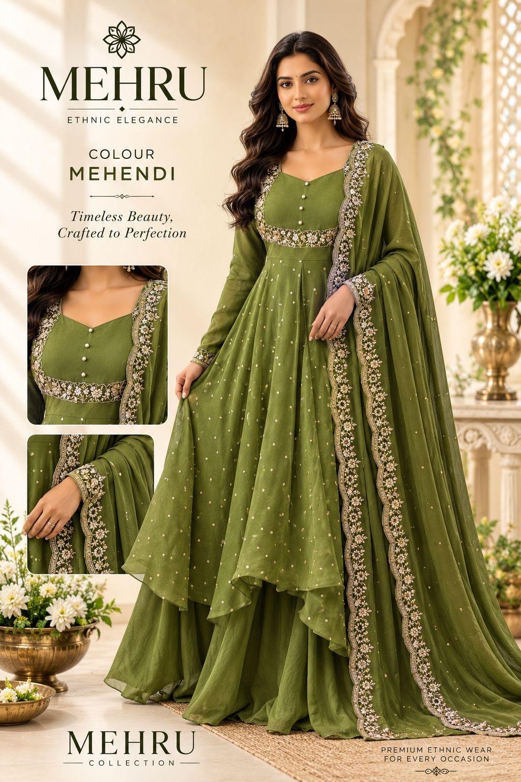 Vichitra Silk Cape Top With Skirt & Dupatta | Premium Wedding & Party Wear Ensemble