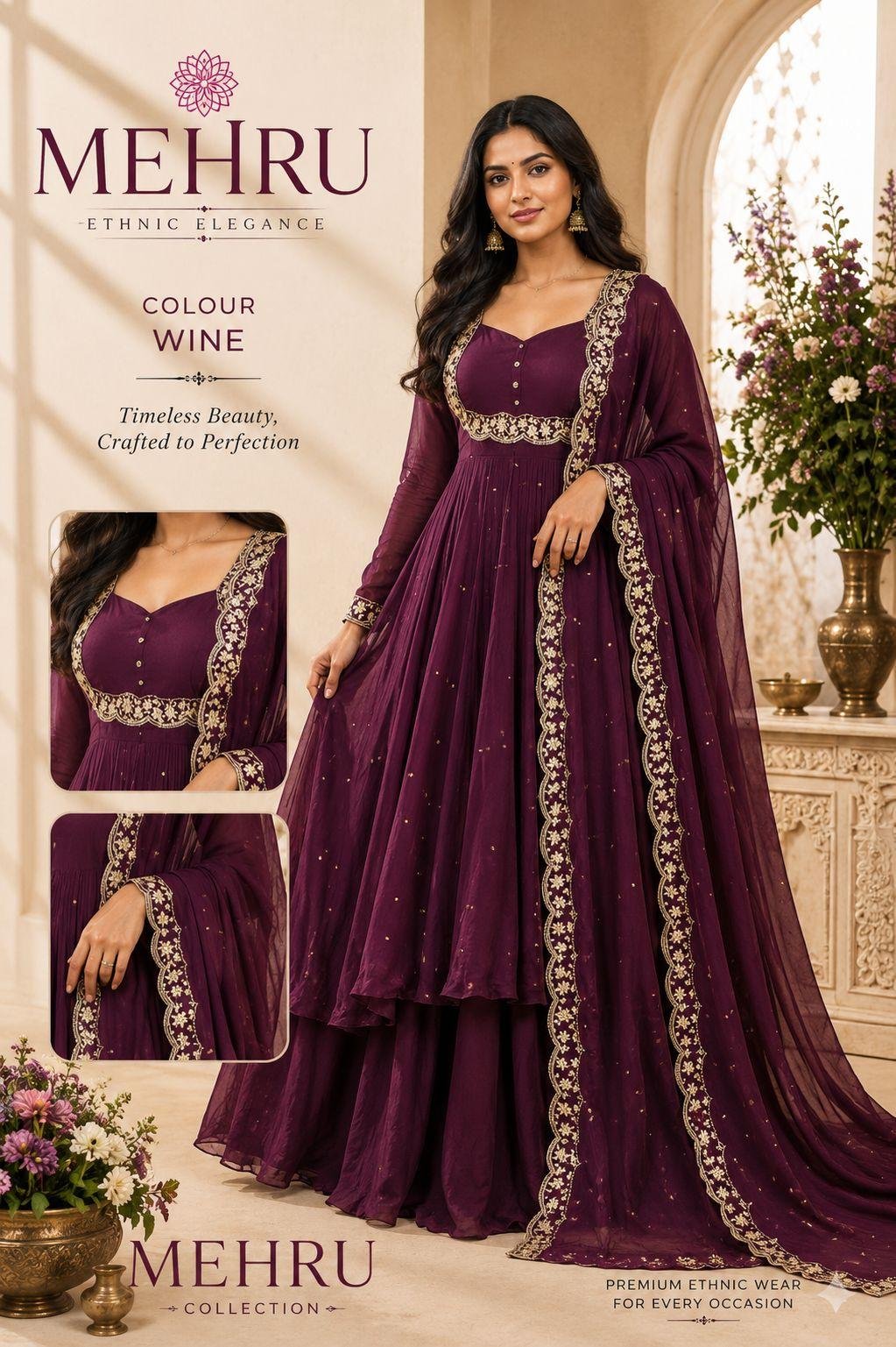 Vichitra Silk Cape Top With Skirt & Dupatta | Premium Wedding & Party Wear Ensemble