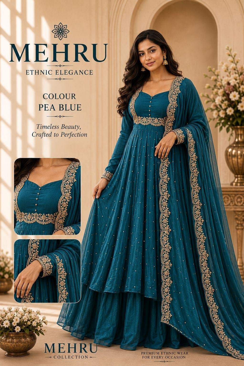 Vichitra Silk Cape Top With Skirt & Dupatta | Premium Wedding & Party Wear Ensemble